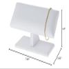 Plymor White Faux Leather Cushion Top T-Bar Bracelet Display Stand, 7.25" W x 3.25" D x 4.5" H (Pack of 6) view 3