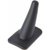 Plymor Black Rubber Ring Finger Display, Single on Rectangular Shaped Base, 1.375" W x 2.25" D x 2.125" H (Pack of 12) view 1