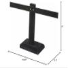 Plymor Black Velvet T-Bar Earring Display Stand Four Pair Earring Display Stand, 10.25" W x 6" H (Pack of 12) view 3