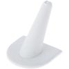 Plymor White Faux Leather Ring Finger Display, Single on U-Shaped Base, 2" W x 2" D x 2" H (Pack of 3) view 1