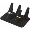 Plymor Black Velvet Ring Finger Display, Five on Rectangular Base, 5.25" W x 3.625" D x 2.25" H (Pack of 6) view 2