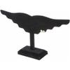 Plymor Black Velvet Wing Style, Ten Pair Earring Display Stand, 12.5" W x 6.5" H view 2