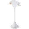 Plymor White Faux Leather Fan Shaped, Two Pair Earring Display Stand, 2.75" W x 1.875" D x 5.875" H (Pack of 12) view 2
