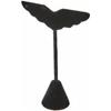 Plymor Black Velvet Wing Shaped, Three Pair Earring Display Stand, 3" W x 1.25" D x 4.75" H (Pack of 12) view 1