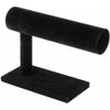 Plymor Black Velvet Side T-Bar Bracelet Display Stand, 7.25" W x 5" H (Pack of 12) view 1
