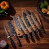 SENKEN 8-piece Premium Japanese Kitchen Knife Set with Laser Damascus Pattern - Imperial Collection - Ultra Sharp for Very Fast Cutting view 2
