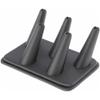 Plymor Gray Faux Leather Ring Finger Display, Five on Rectangular Base, 5.25" W x 3.625" D x 2.25" H (Pack of 6) view 1