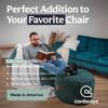 CordaRoy's Chenille Bean Bag Pouf Footstool - Washable Fabric Ottoman Cover with Durable Foam Insert - Versatile Footrest for Basement, Living Room, Office - 26" x 17" - Navy | Made in The USA view 3