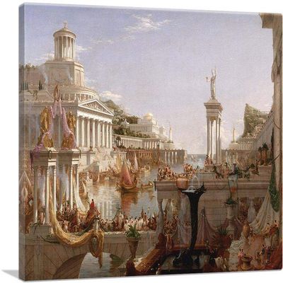 ARTCANVAS The Consummation The Course Of The Empire 1836 Canvas Art Print Stretched Framed Painting Picture Poster Giclee Wall Decor by Thomas Cole - 40" x 26" (0.75" Deep)