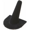 Plymor Black Velvet Ring Finger Display, Single on U-Shaped Base, 2" W x 2" D x 2" H (Pack of 3) view 1
