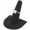 Plymor Black Velvet Ring Finger Display, Single on U-Shaped Base, 2" W x 2" D x 2" H (Pack of 3) view 2