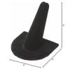 Plymor Black Velvet Ring Finger Display, Single on U-Shaped Base, 2" W x 2" D x 2" H (Pack of 3) view 4