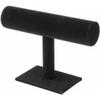 Plymor Black Velvet T-Bar Bracelet Display Stand, 7.25" W x 5" H (Pack of 6) view 1
