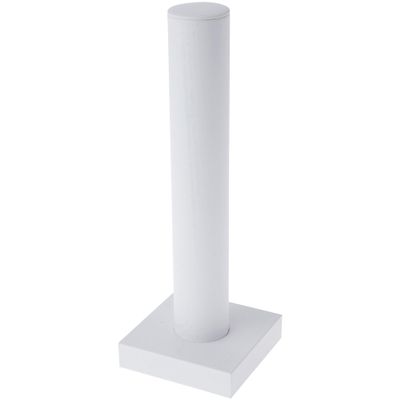 Plymor White Faux Leather Vertical Bracelet Display Stand, 4.625" W x 13" H (Pack of 6)