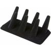 Plymor Black Velvet Ring Finger Display, Seven on Rectangular Base, 6.75" W x 3.5" D x 2.25" H (Pack of 6) view 1