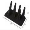 Plymor Black Velvet Ring Finger Display, Seven on Rectangular Base, 6.75" W x 3.5" D x 2.25" H (Pack of 6) view 3