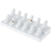 Plymor White Faux Leather 2-Tier Ring Finger Display, Twelve on Rectangular Base, 8.125" W x 3.25" D x 2.5" H (Pack of 6) view 2