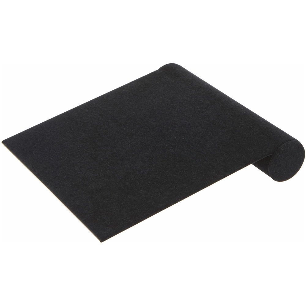 Plymor Black Velvet Bracelet Ramp Display Stand, 8" W x 8.5" D x 1.75" H (Pack of 3)