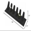 Plymor Black Velvet Ring Finger Display, Six on Rectangular Base, 7.625" W x 2.125" D x 1.625" H (Pack of 12) view 3