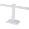 Plymor White Faux Leather T-Bar, Four Pair Earring Display Stand, 10.25" W x 6" H (Pack of 6) view 1