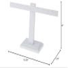 Plymor White Faux Leather T-Bar, Four Pair Earring Display Stand, 10.25" W x 6" H (Pack of 6) view 3