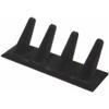 Plymor Black Velvet Ring Finger Display, Four on Rectangular Base, 6" W x 2.125" D x 2.5" H (Pack of 6) view 1
