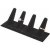 Plymor Black Velvet Ring Finger Display, Four on Rectangular Base, 6" W x 2.125" D x 2.5" H (Pack of 6) view 2