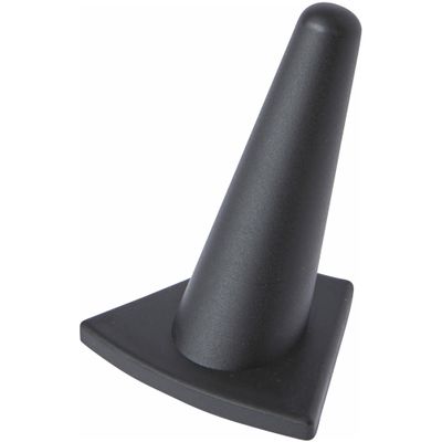 Plymor Black Rubber Ring Finger Display, Single on Triangular Base, 2" W x 1.625" D x 2.125" H (Pack of 3)