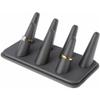 Plymor Gray Faux Leather Ring Finger Display, Seven on Rectangular Base, 6.75" W x 3.5" D x 2.25" H (Pack of 12) view 2