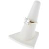 Plymor White Rubber Ring Finger Display, Single on Triangular Base, 2" W x 1.625" D x 2.125" H (Pack of 3) view 2