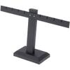 Plymor Black Faux Leather T-Bar, Four Pair Earring Display Stand, 10.25" W x 6" H (Pack of 3) view 1