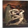 ARTCANVAS Dante And Virgil In Hell 1850 Canvas Art Print Stretched Framed Painting Picture Poster Giclee Wall Decor by William-Adolphe Bouguereau - 40" x 26" (0.75" Deep) view 1