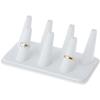 Plymor White Faux Leather Ring Finger Display, Seven on Rectangular Base, 6.75" W x 3.5" D x 2.25" H (Pack of 6) view 2