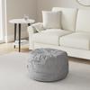 CordaRoy's Chenille Bean Bag Pouf Footstool - Washable Fabric Ottoman Cover with Durable Foam Insert - Versatile Footrest for Basement, Living Room, Office - 26" x 17" - Charcoal | Made in The USA view 2