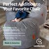 CordaRoy's Chenille Bean Bag Pouf Footstool - Washable Fabric Ottoman Cover with Durable Foam Insert - Versatile Footrest for Basement, Living Room, Office - 26" x 17" - Charcoal | Made in The USA view 4