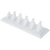 Plymor White Faux Leather Ring Finger Display, Eleven on Rectangular Base, 11.125" W x 3.375" D x 2.125" H (Pack of 12) view 1