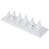 Plymor White Faux Leather Ring Finger Display, Eleven on Rectangular Base, 11.125" W x 3.375" D x 2.125" H (Pack of 12) view 2