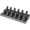Plymor Gray Faux Leather 2-Tier Ring Finger Display, Twelve on Rectangular Base, 8.125" W x 3.25" D x 2.5" H (Pack of 12) view 1