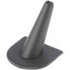 Plymor Gray Faux Leather Ring Finger Display, Single on U-Shaped Base, 2" W x 2" D x 2" H (Pack of 12) view 1