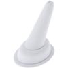 Plymor White Faux Leather Ring Finger Display, Single on Oval Base, 1.75" W x 2.5" D x 2.75" H (Pack of 2) view 1