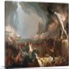 ARTCANVAS The Course Of Empire Destruction 1836 Canvas Art Print Stretched Framed Painting Picture Poster Giclee Wall Decor by Thomas Cole - 40" x 26" (0.75" Deep) view 1