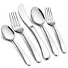 E-far Heavy Duty Silverware Set for 4, 20-Piece Stainless Steel Flatware Cutlery Set, Heavy Weight Metal Tableware Eating Utensils for Home Restaurant Weddings, Mirror Polished & Dishwasher Safe view 1