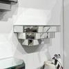 HomeRoots Glass/Wood Contemporary Stepped Mirrored Layers Wood Floating Wall Shelf view 2