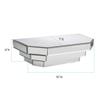 HomeRoots Glass/Wood Contemporary Stepped Mirrored Layers Wood Floating Wall Shelf view 3