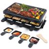 Electric Raclette Grill & Korean BBQ - 8 Non-Stick Cheese Trays, 1300W with Temperature Control, Dishwasher-Safe Indoor Grill for Family Gatherings & Interactive Dinner Parties view 1