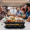 Electric Raclette Grill & Korean BBQ - 8 Non-Stick Cheese Trays, 1300W with Temperature Control, Dishwasher-Safe Indoor Grill for Family Gatherings & Interactive Dinner Parties view 3