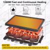 Electric Raclette Grill & Korean BBQ - 8 Non-Stick Cheese Trays, 1300W with Temperature Control, Dishwasher-Safe Indoor Grill for Family Gatherings & Interactive Dinner Parties view 4