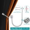 Curtain Holdbacks, 4 Pack Curtain Tiebacks for Curtains, Brushed Nickel Curtain Holders Pull Backs for Drapes Indoor Outdoor view 4