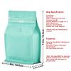 50 Count 8 Ounce Green Blue Kraft Paper Coffee Bags with Air Release Valve, High Barrier Coffee Pouches for Home, Store, Flat Bottom (50pcs/8oz, 0.5lb, 250g) view 2