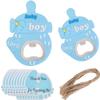 24 pcs Baby Boy Bottle Opener Baby Shower Favor for Guest, Boy Baby Shower Party Souvenir/Keepsake/Decoration,Refrigerator PVC Metal Bottle Opener for Beer (Blue, 24)